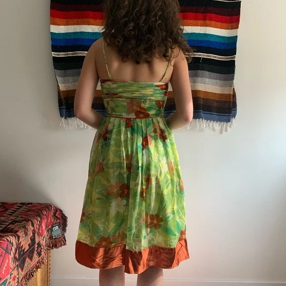 Sue Wong Silk Floral Print Dress - Picture 4 of 7